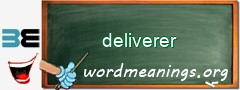 WordMeaning blackboard for deliverer